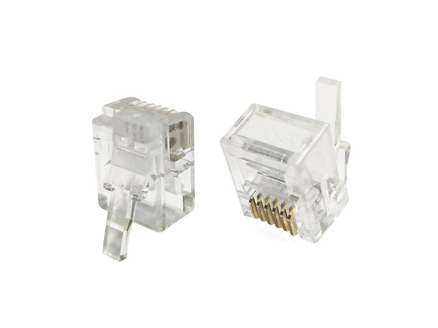 Generic 20PCS RJ12 Connector 6P6C Right Buckle Plug DIY For EV3 NXT Cable Modular Plug