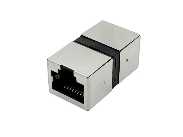 Generic 1PCS RJ45 Splitter 1 Way 8P8C Cable Coupler Gold-plated With Sheilded Shell L=28.8mm Adapter Suitable For 8-core Cable Extension