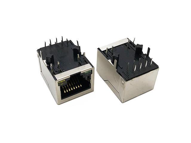 Generic 10PCS RJ45 8P8C Connector 100M Ethernet Transformer 5921 Network Port With Filter Socket With LED And Shield HR911105A