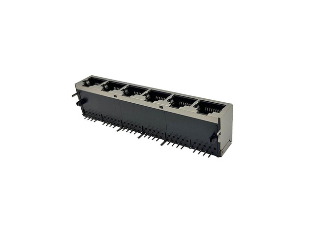 Generic 3PCS RJ45 Connector DIP 5921 Socket 8P8C Female 6 Ports 1x6 Horizontal 90 Degree Network Interface Jack