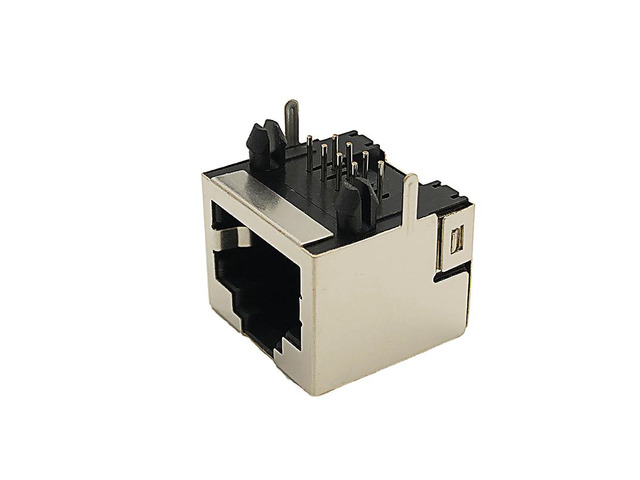 Generic 10PCS RJ45 Connector 8P8C Network Jack 90 Degree Horizontal 56 Female Interface DIP L=15.7MM