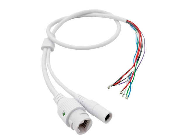 Generic 9-Core Waterproof Cable RJ45 Connector female With LED and DC Surveillance Camera Network Tail Camera Accessories