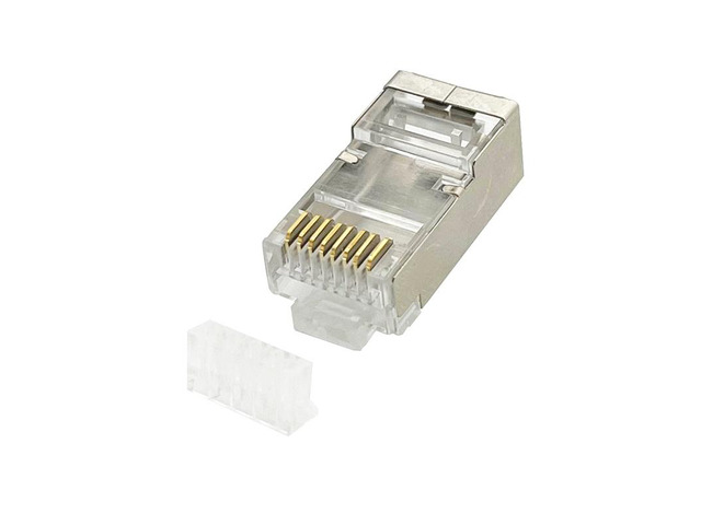 Generic 10PCS RJ45 Connector Cat6 8P8C Plug Shielded Two-piece style FTP OD=1.2MM For Network Cable