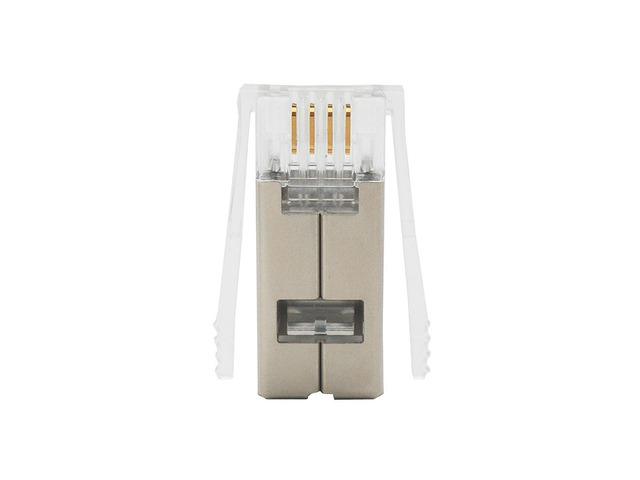 Generic 5PCS RJ9 Connector RJ10 4P4C Plug For Medical aviation special equipment connection cable Shrapnel on the side Double shrapnel