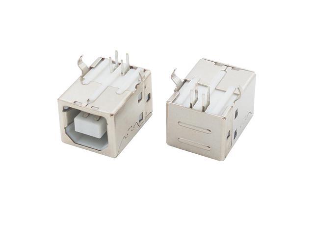 Generic 10PCS Print port USB Connector 4Pin female socket Type B square port 4PIN White usb2.0 DIP