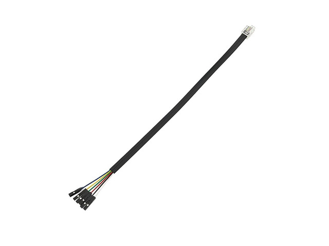 Generic 25CM 6P6C Right Buckle Modular Plug to DuPont Connector Extension Cable Data Cable