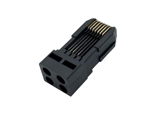 Generic 2PCS RJ45 connector 8P8C Long body PCB Board male DIP plug-in 90 degrees Black