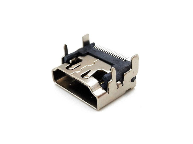 Generic 100PCS HDMI Connector 19PIN 19P socket Right Angle SMT SMD 90 Degree Gold-Plated hd FeMale Jack
