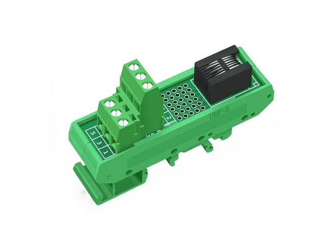 Generic RJ12 Female To Terminal Block RJ45 Horizantal Breakout Board RJ12 Splitter RJ12 Adapter Din Rail Mounting