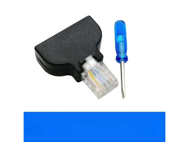 Generic RJ45 To 8 Pin Screw Block Adapter with 8Pin Screw Terminal and RJ45 Plug for AV Network Internet Cable Connector