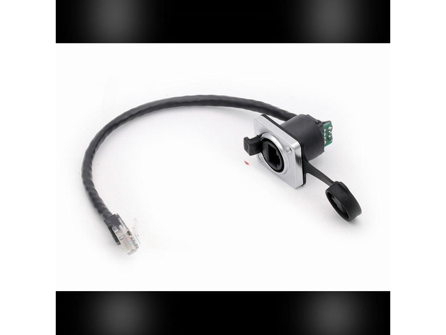 Generic 4pcs RJ45 male to female 15cm cable connector RJ45 8p8c Waterproof Panel Mount type zinc alloy PA6 plastic Connector