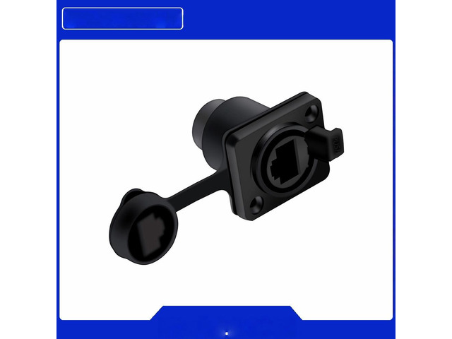 Generic 1pc RJ45 Ethercon Outdoor Waterproof IP65 Jack Signal Connector 8P8C Female Panel Mount RJ45 Cable Ethernet Plug Sockets