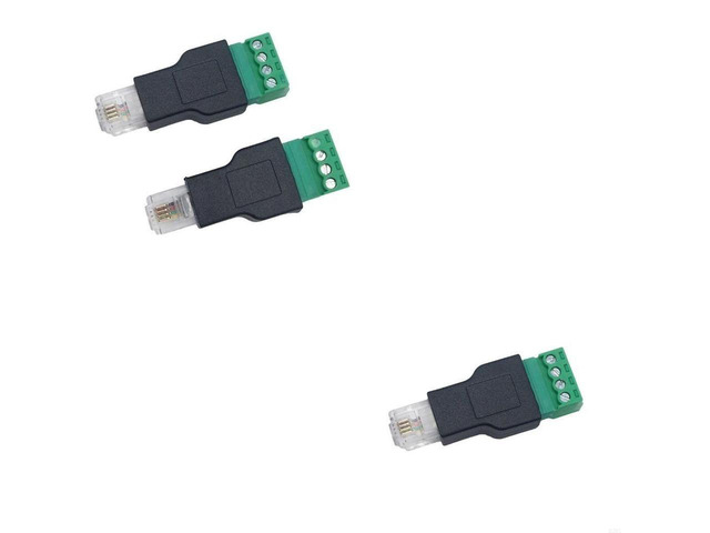 Generic RJ11 4C to Screw Terminal Block Adapter 4 Pin CCTV Adapter Connector Durable