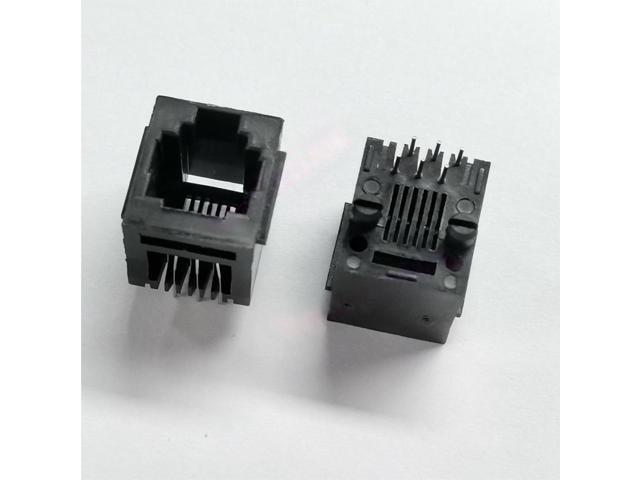 Generic 100pcs/Lot 52-6P6C RJ11 6P6C Femlae Jack/Socket Connector 180 Degree Vertical Black With Edge For Phone