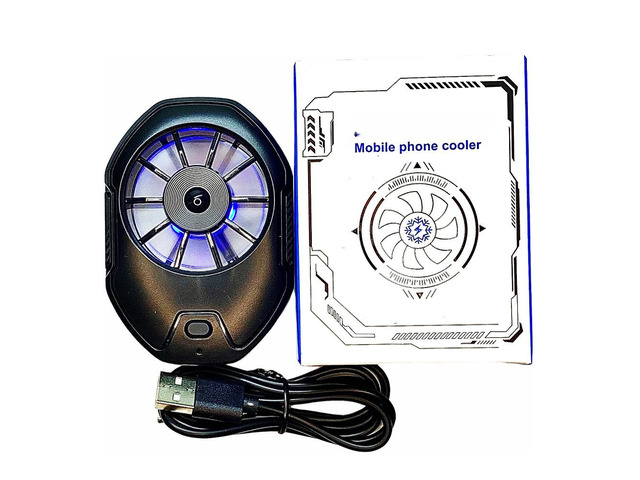 FS21 Phone Cooler Bracket 650mAh Rechargeable 8H Long-Lasting High-Speed Cooling Fan Quiet Operation with RGB Lights for Gaming