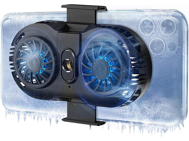 Phone Cooler, Cellphone Radiator with Dual Semi-Conductor Cooling Chip, Mobile Phones with a Width of 6-8 cm for Live Streaming
