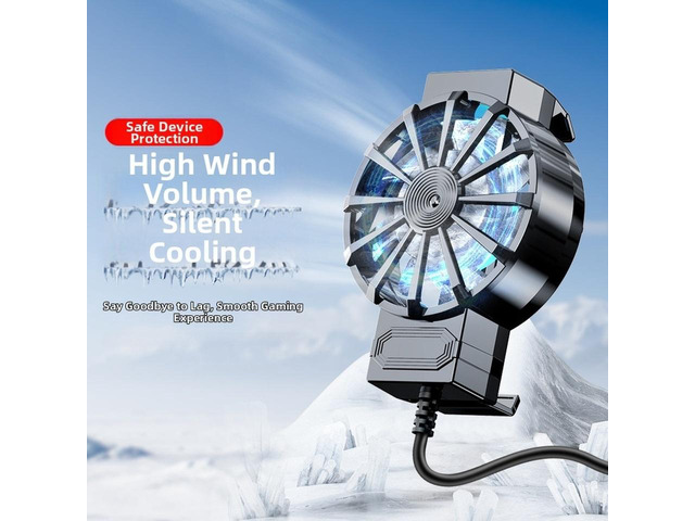 Ultra-Quiet RGB Mobile Phone Cooler Clip-On Fan Radiator For 4-6.7 Devices Magnetic Phone Cooler For Gaming Accessories
