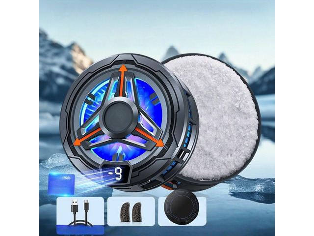 SL32 Mobile Phone 15W High Power Magnetic & Back-clip Semiconductor Ice Cooling Fan Radiator for IPhone Android PUBG Game Cooler