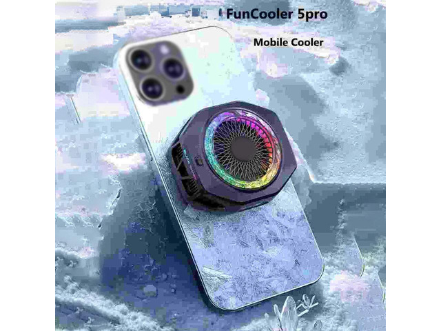 Magnetic 5Pro Cooling Fan For IPhone Phone Cooler Gaming Cooling For Mobile Phone Mobile Tablet Intelligent Temperature Control
