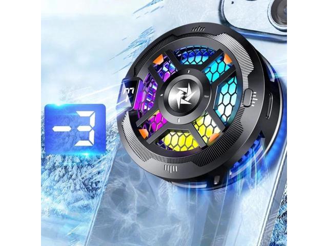 SL18 Universal Mobile Phone Semiconductor Fast Cooling Fan Radiator for IOS Android PUBG Magnetic/ Back-Clip 2 In 1 Game Cooler