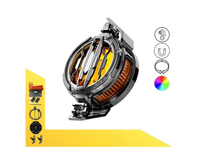 MEMO CX07, Magnetic/Clip-on Semiconductor Cooling Fan, Ultra-Silent and Portable Design Phone Cooler, Ice-Generating