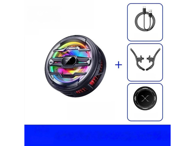 K22 Magnetic/ Back-clip Mobile Phone Radiator, Game Cooler with AI Temperature Display, 4 Gears Adjustable for iPhone/Xiaomi