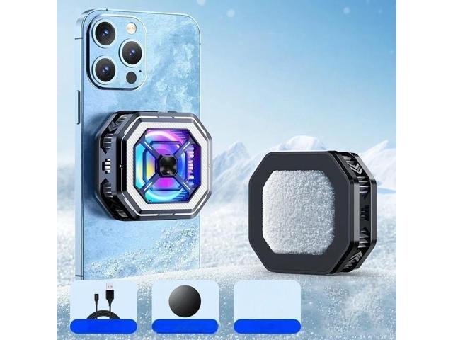 HL01 Mobile Phone Semiconductor Magnetic/ Back-clip Cooling Radiator PUBG 15W Freeze Game Cooler for IOS Android Cool Heat Sink