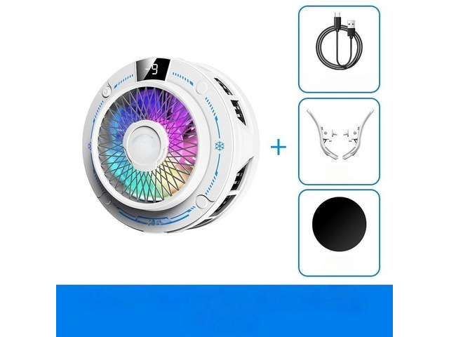 K38 Magnetic Phones Cooler Back-Clip 2 in 1 Game Cooler Semiconductor Fast Phone Cooling Fan for IOS Android Phone