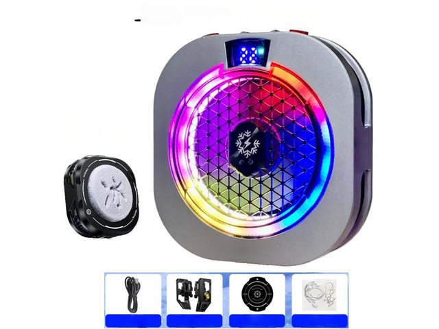 Ice Cold Th16 Pro Semiconductor Phone Cooler with Digital Display 9V Powerful Cooling Magnetic Clip 2 in 1 for Gaming