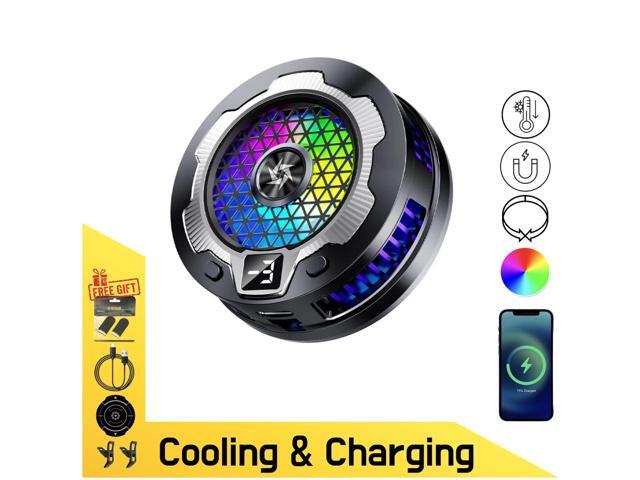 2 in 1 External Phone Cooling Radiator with Qi Wireless Charging, Magnetic & Clip-on, Anti-overheating Phone Cooler