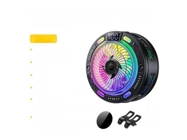 Magnetic Phone Cooler 4 Gear Cooling Modes AI Save System Colorful RGB Light Portable Phone Radiator for Mobile Gaming