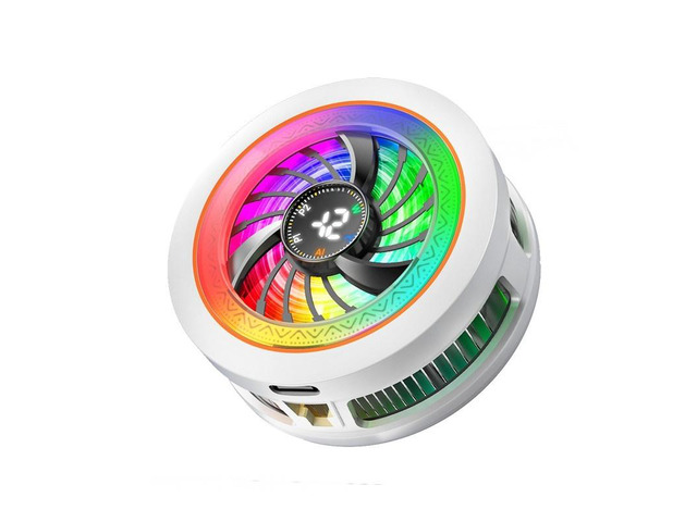 K6 Mobile Cooler 15W AI Low Noise Digital Display Freeze Semiconductor Heat Sink For Gaming Smart Temp Control & RGB Lights