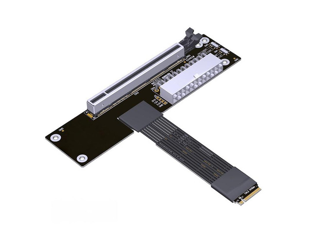 M.2 NVMe to PCIe 5.0 x16 eGPU Adapter Board, External Graphics Card Adapter, Extension Cable, Support Laptop / ITX / STX / NUC