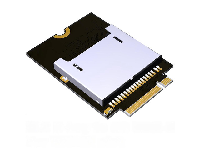 M.2 B-Key to SD 4.0 UHS-II Memory Card Converter, for WWAN 4G Slot, USB 3.0 Adapter Board, NGFF 3042