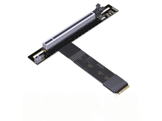 Gen5 M.2 NVMe to PCIe 5.0 x16 GPU Extender, M.2 Key M, 180/90/270 Degree Riser Adapter for STX Mainboard
