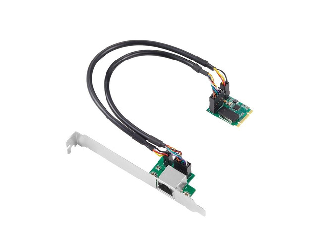 M.2 B-Key / M-Key / A+E Key / Mini PCIe to 1-Port 10/100/1000Mbps Gigabit Ethernet Network Card, RJ45 LAN Controller