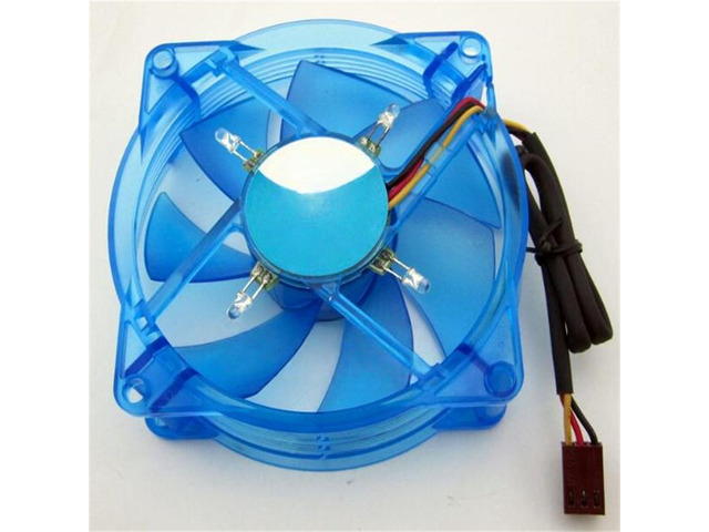 Generic For F128025DL 12V 0.10A three-wire 8cm/CM blue dazzling LED ball fan