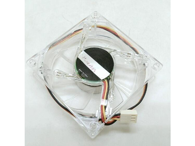 Generic For A8025-18CB-5BN-L1 8025 12V 80*80*25MM three wire transparent crystal blue LED 8cm light emitting computer case fan