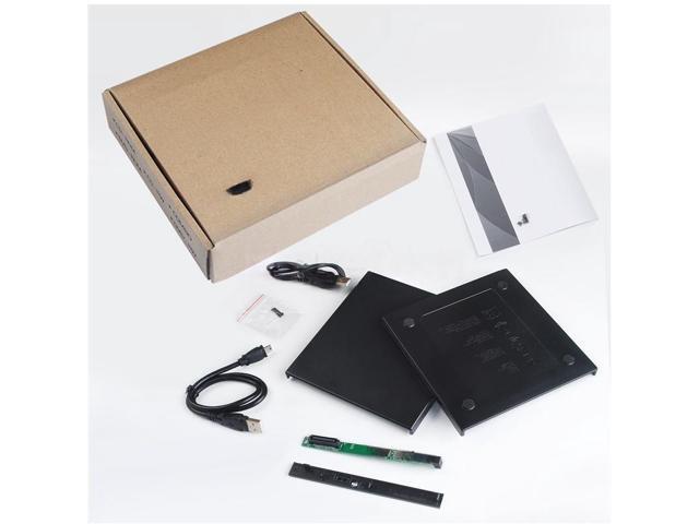 Generic For Hard Plastic Slim ABS USB 2.0 12.7mm IDE/PATA to SATA DVD-ROM External Enclosure Case For CD/DVD Optical Drive