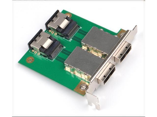 Generic For 2Ports External HD SAS 26P SFF-8088 To 36Pin Mini SAS Internal SFF-8087 PCBA PCI SAS Card Adapter