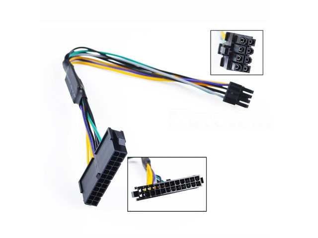 Generic For 24 Pin to 8 Pin ATX PSU Power Adapter Cable For Optiplex 3020 7020 9020 Precision T1700 12(30cm)