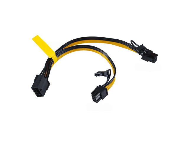 Generic For 8PF-2X8PM Extension Line Conversion Line GPU VGA PCIe 8 Pin Female to Dual 8Pin(6+2) Male Y-Splitter Extension Cable
