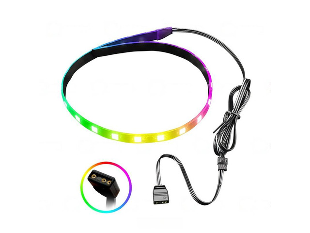 Generic For 40cm RGB LED Flexible Magnetic Light Strip 5V ARGB M/B SYNC Chassis Decorate For PC Case Gamer DIY Cabinet
