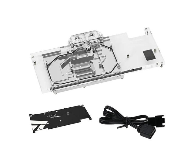 Generic For GPU Water Block For RTX 3090 3080 GAMER OC Full Covered VGA Cooler + Backplate 5V ARGB SYNC BS-GAG3090-PA2