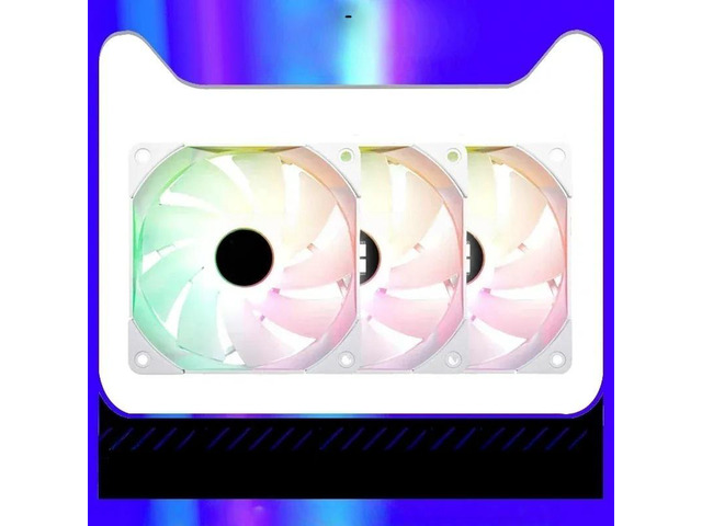 Generic For 3pcs PC Computer Case 120mm Quiet PWM Fan CPU Cooler Radiator Cooling Fan 5V 3PIN ARG SYNC White TL-C12RW-S X3