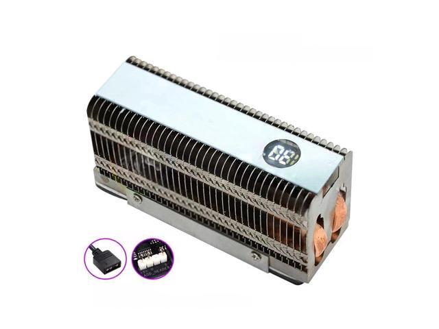 Generic For M.2 2280 SSD Heat Sink With Digital Display 2 Copper Heat Pipes Solid State Drive Radiator For M2 NVMe/NGFF 2280 SSD Cooler