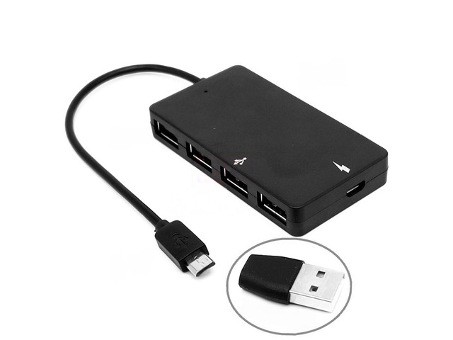 Generic Android mobile tablet micro USB hub hub is charged and OTG data cable adapter is powered