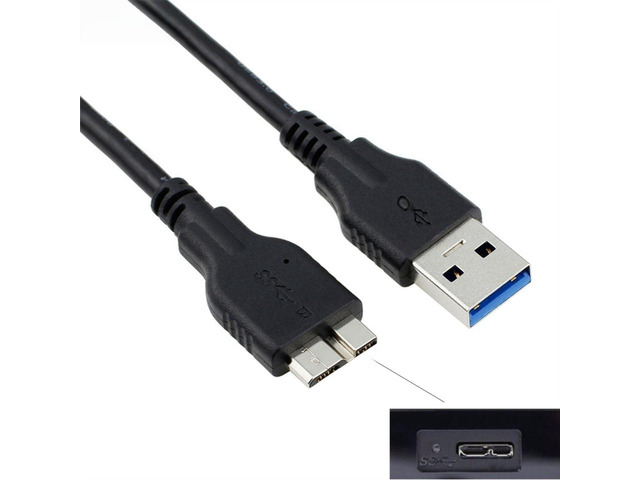 Generic 2PCS USB 3.0 Type A to Micro B Cable For S5 Note3 External Hard Drive Disk HDD USB HDD Data Wire Cord USB Micro B ChargeCabo
