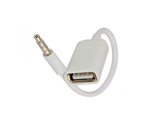 Generic 2PCS Jack 3,5 AUX Audio Stecker Zu USB 2,0 Konverter Aux Kabel Für Auto MP3 Lautsprecher U Disk USB flash stick Zubehör 3,5mm