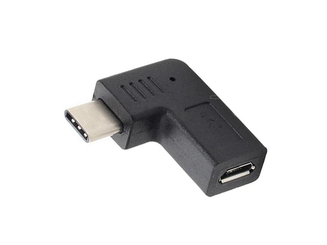 Generic USB-C Type-C 3.1 Male to Micro USB 2.0 5Pin Female Data Adapter 90° Angled Type Coupler Plug Elbow design